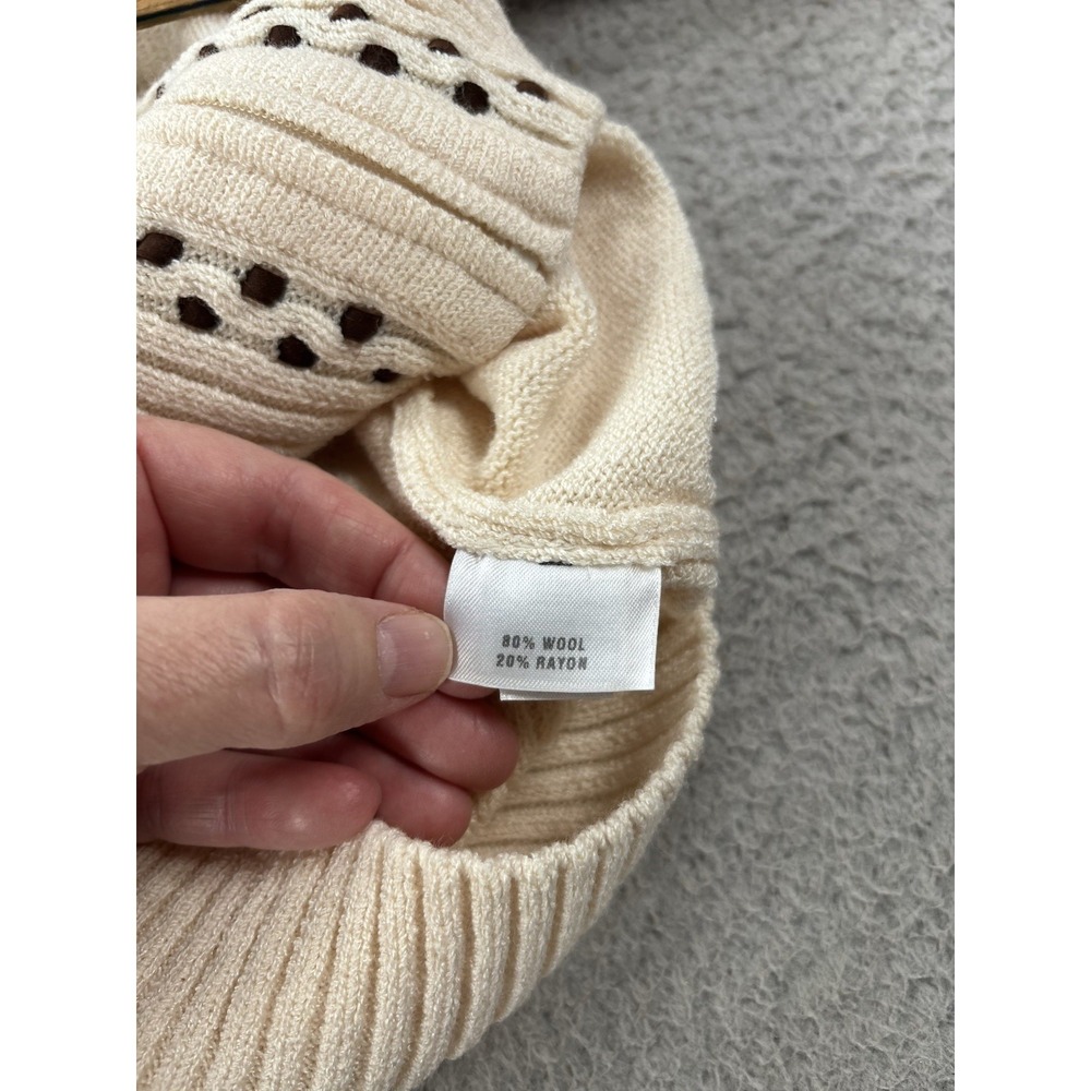 St John Sport Santana Knit Cardigan Sweater Womens Large Contrast Full Zip - Picture 10 of 13